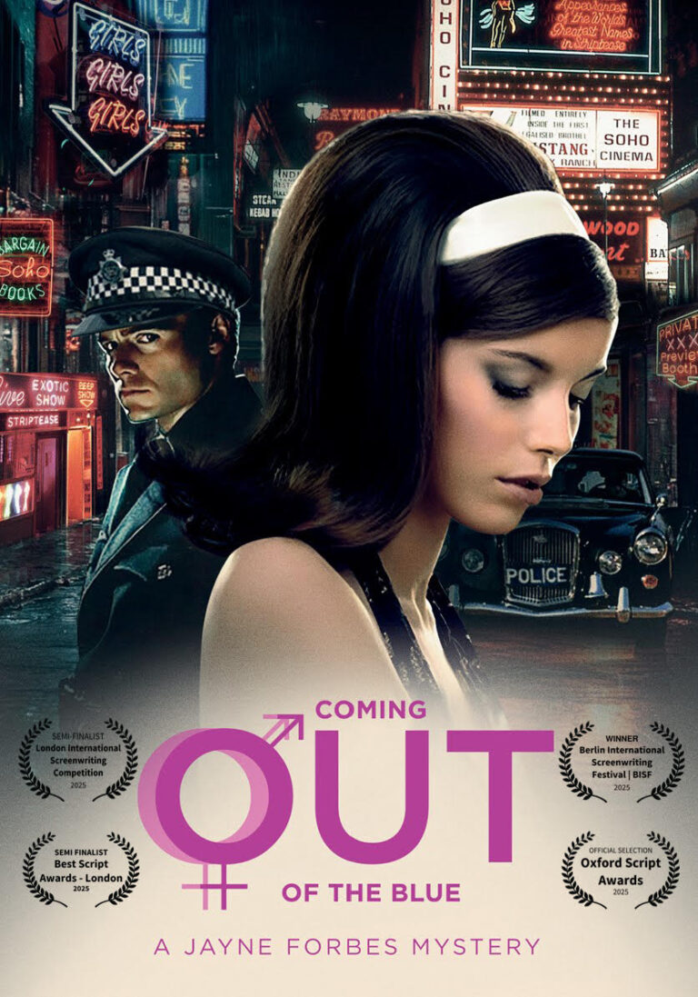 Poster for the screenplay Coming Out of the Blue.