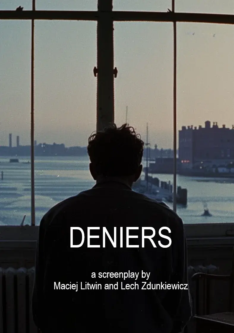 Cover artwork for the screenplay DENIERS, by Maciej Litwin, Lech Zdunkiewicz.
